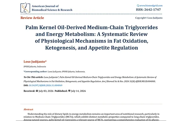 Palm Kernel Oil-Derived Medium-Chain Triglycerides and Energy Metabolism
