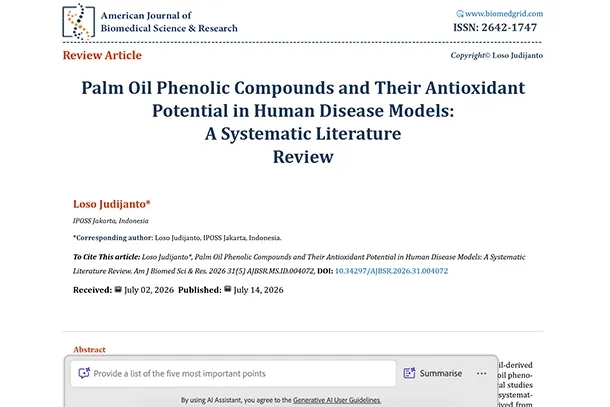 Palm Oil Phenolic Compounds and Their Antioxidant Potential in Human Disease Models